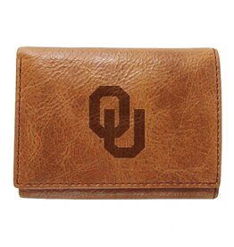 Jardine Embossed OU Zulu Leather Tri-fold Wallet