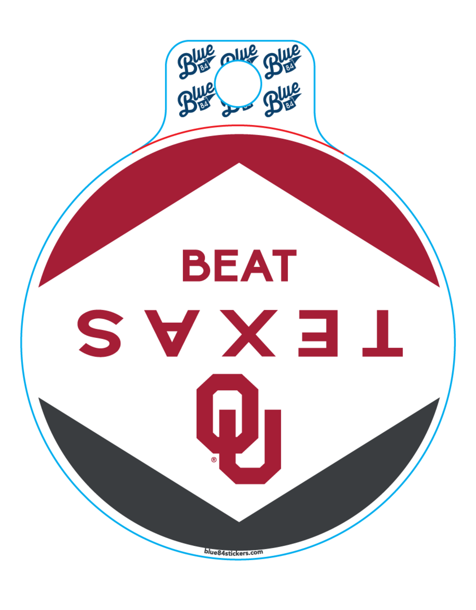 Blue 84 Blue 84 Beat Texas Sticker