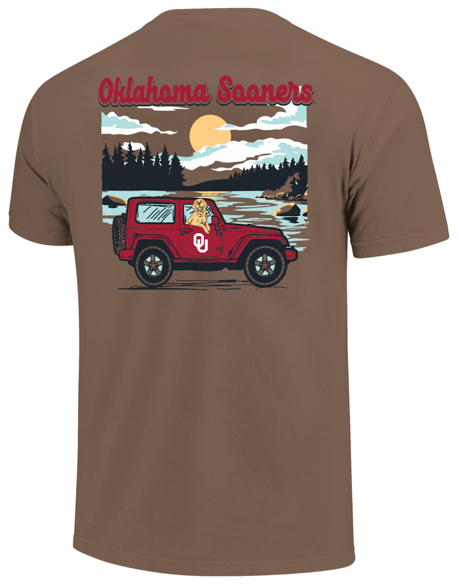 Image One Oklahoma Sooners Espresso Lake Day Pup SS Tee
