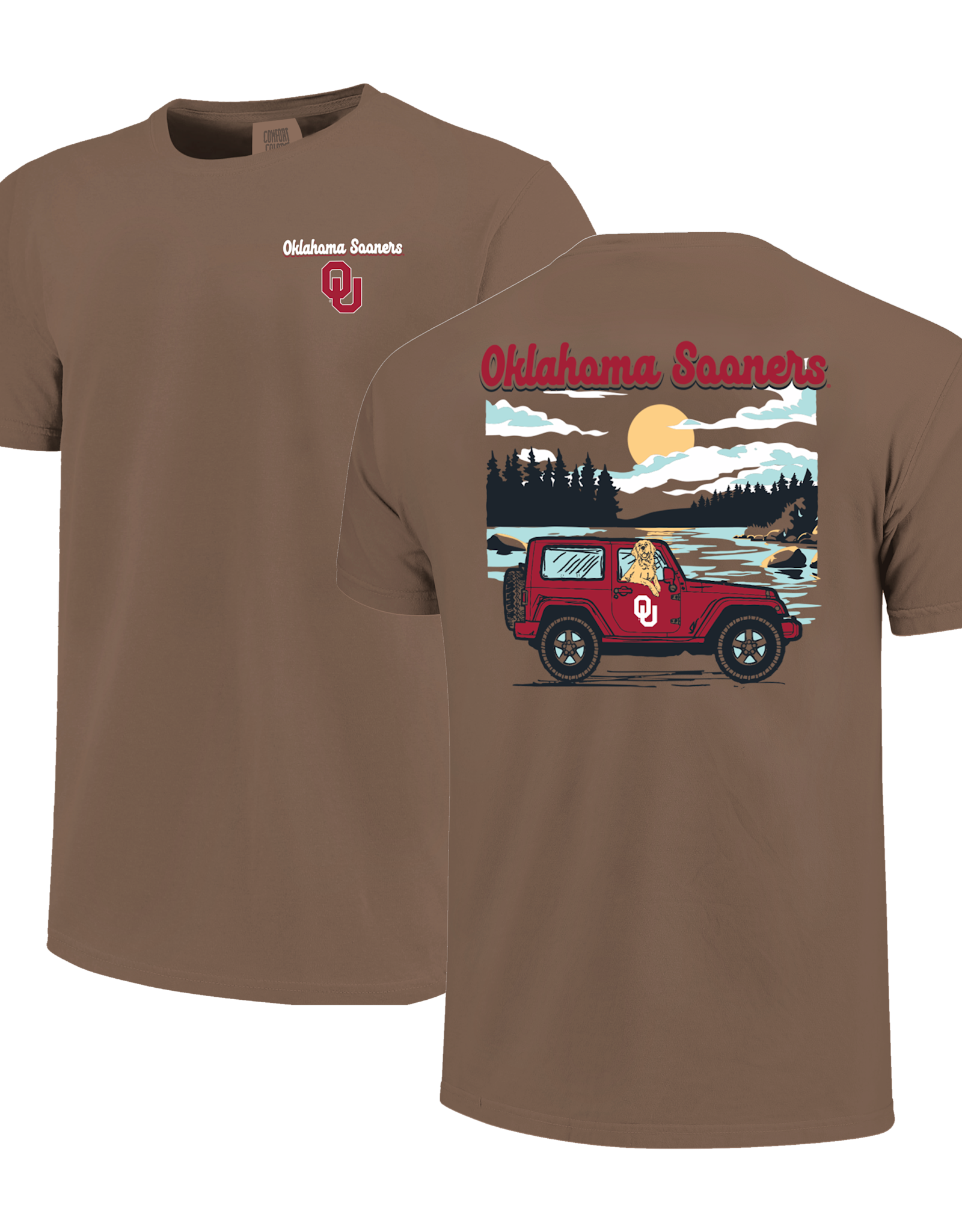 Image One Oklahoma Sooners Espresso Lake Day Pup SS Tee