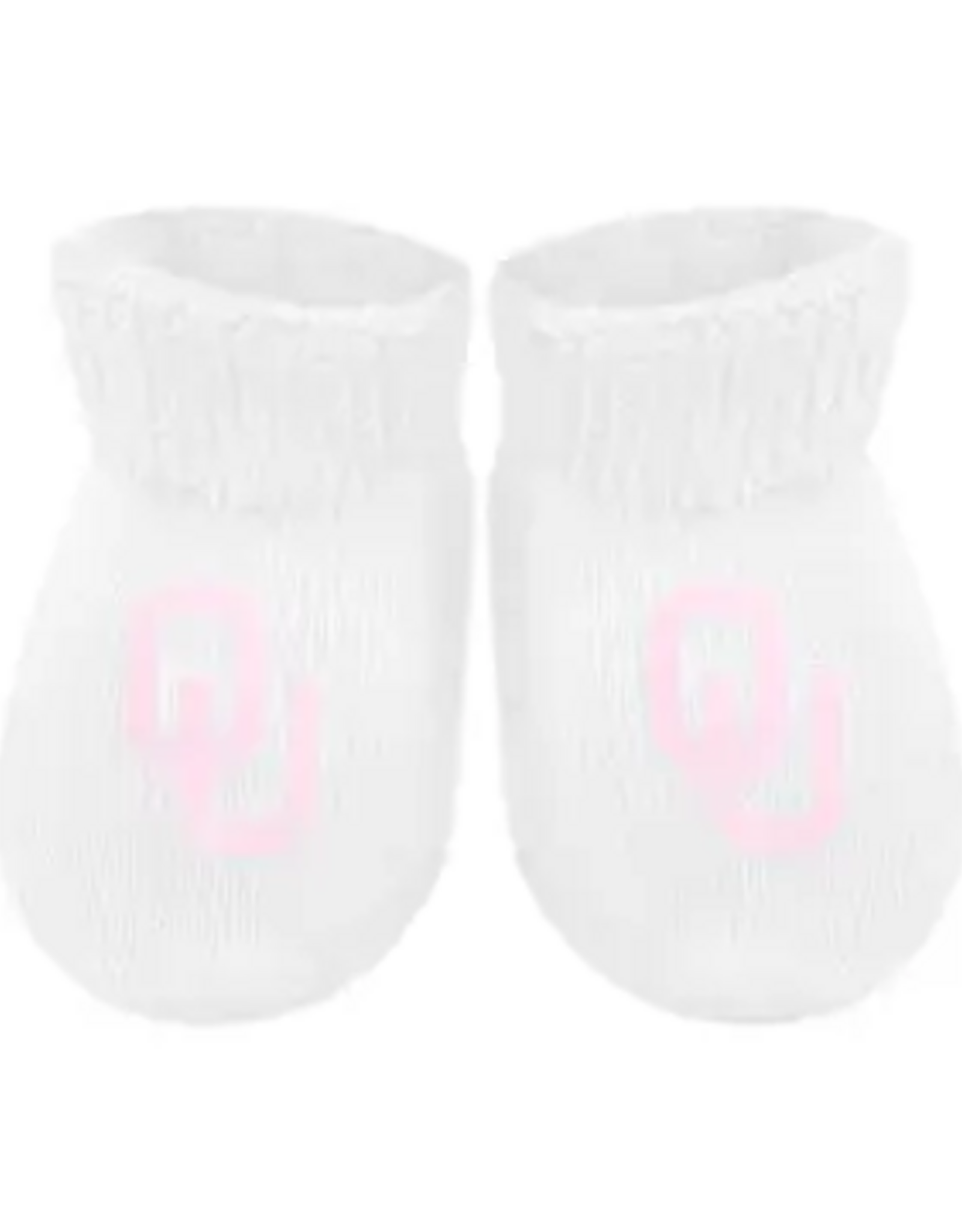 Creative Knitwear Newborn OU White & Pink Booties in Gift Box
