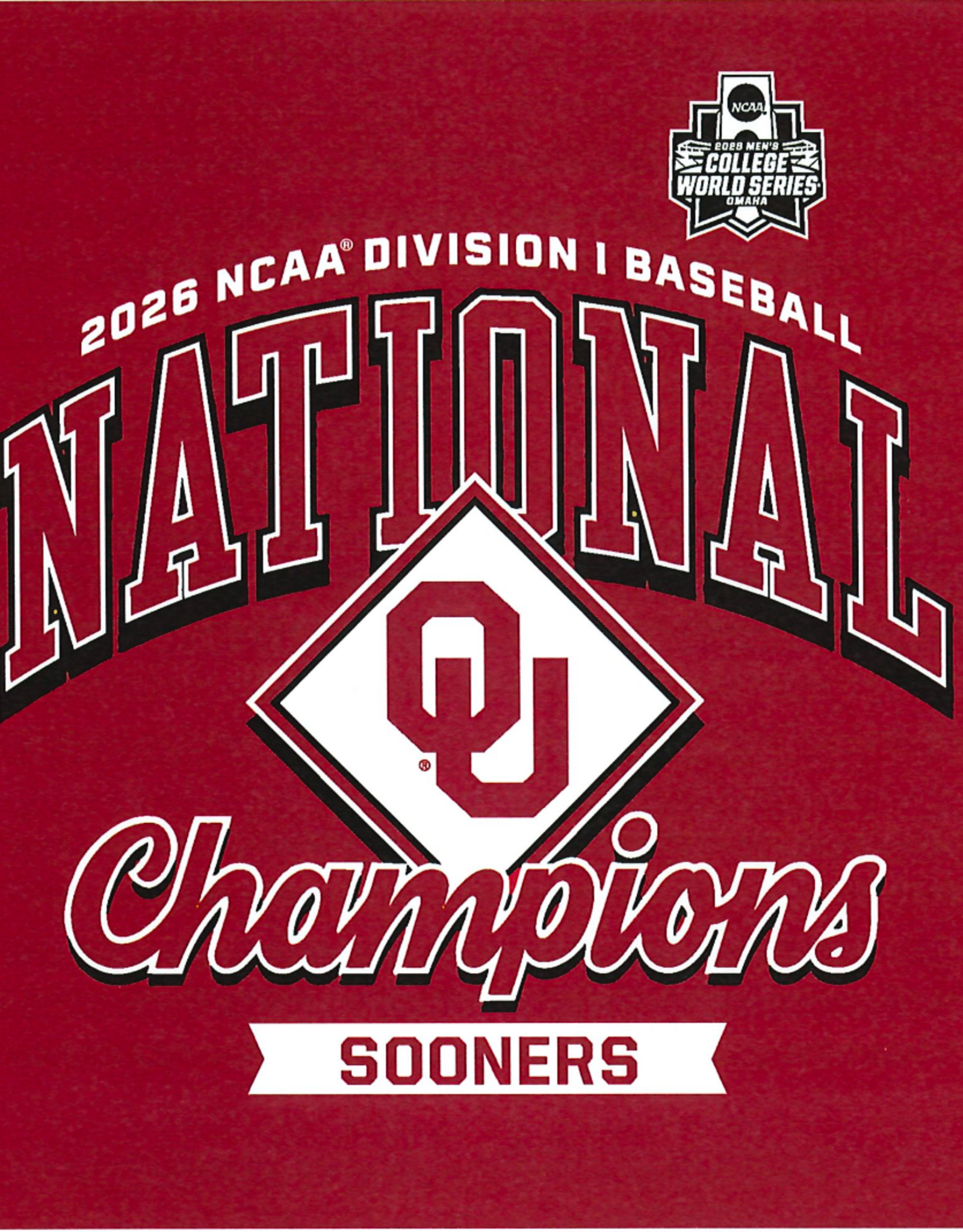 Champion 2026 Crimson CWS National Champs Locker Room Tee