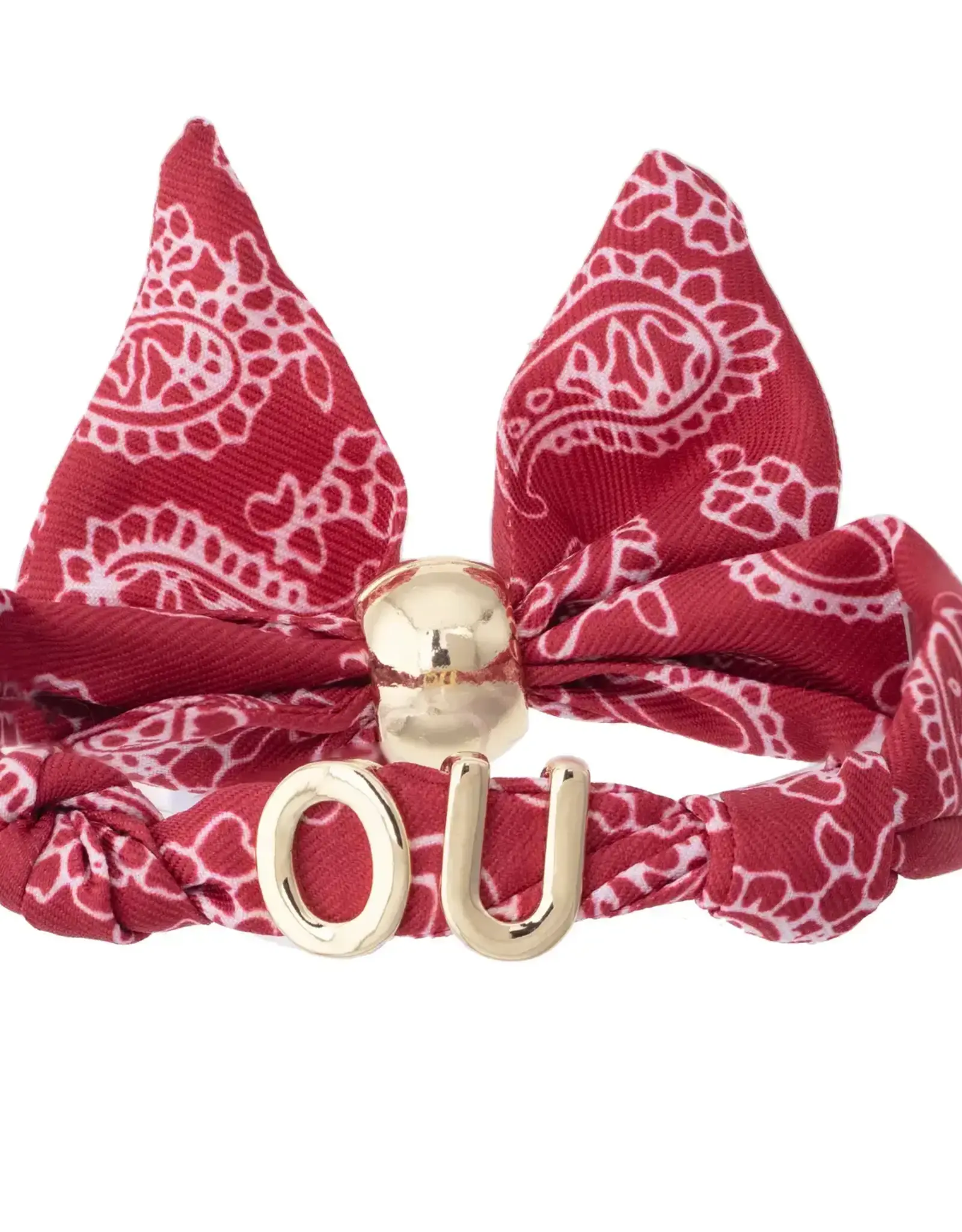 Canvas OU Bandana Slider Bracelet