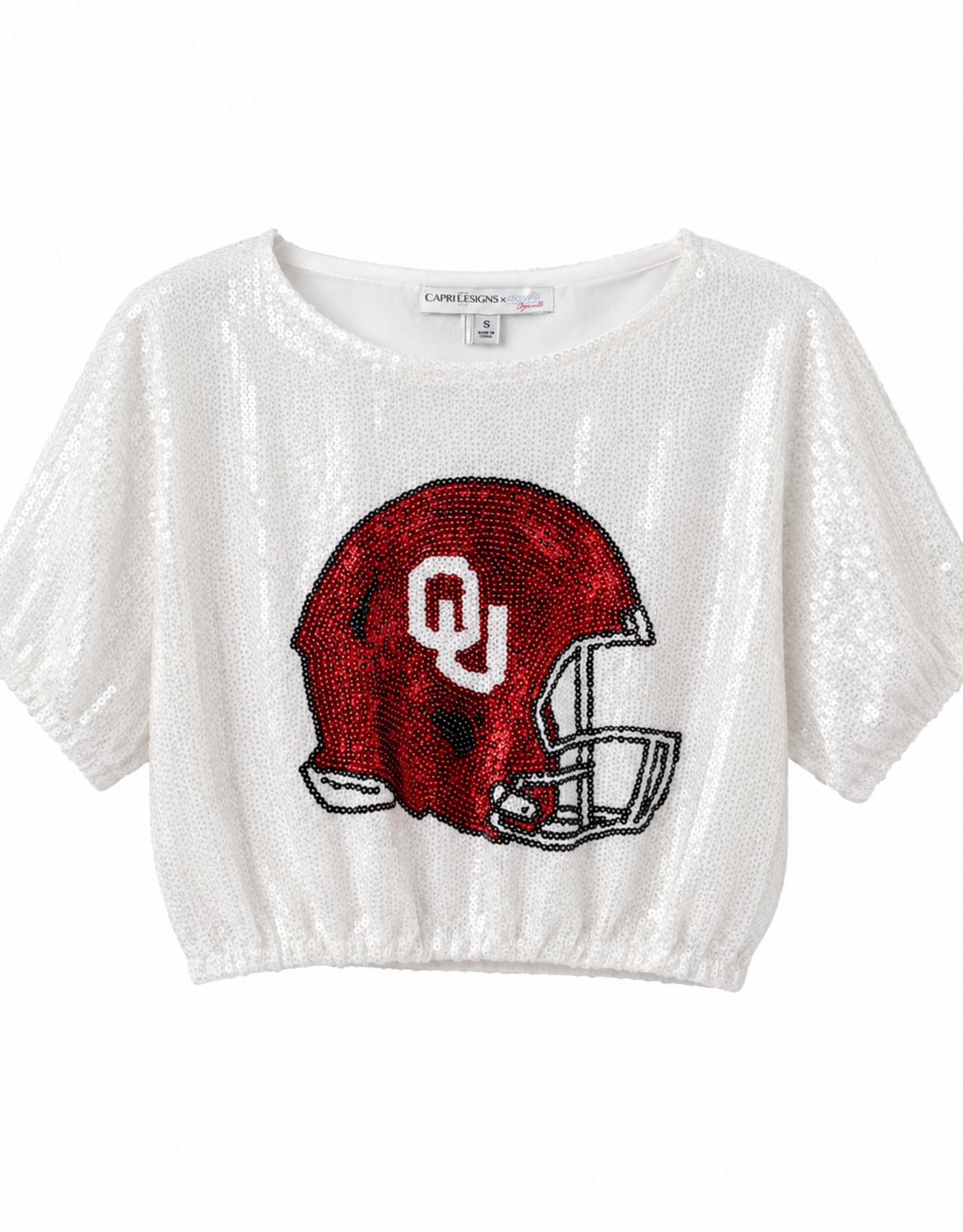 Capri Designs Womens Sequined Helmet Jersey