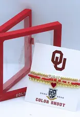 Color Shout OU Love Stack of 3 Bracelets