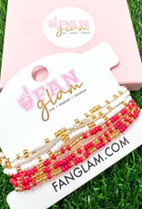 Fan Glam Fan Glam Stack of 6 Beaded Bracelets
