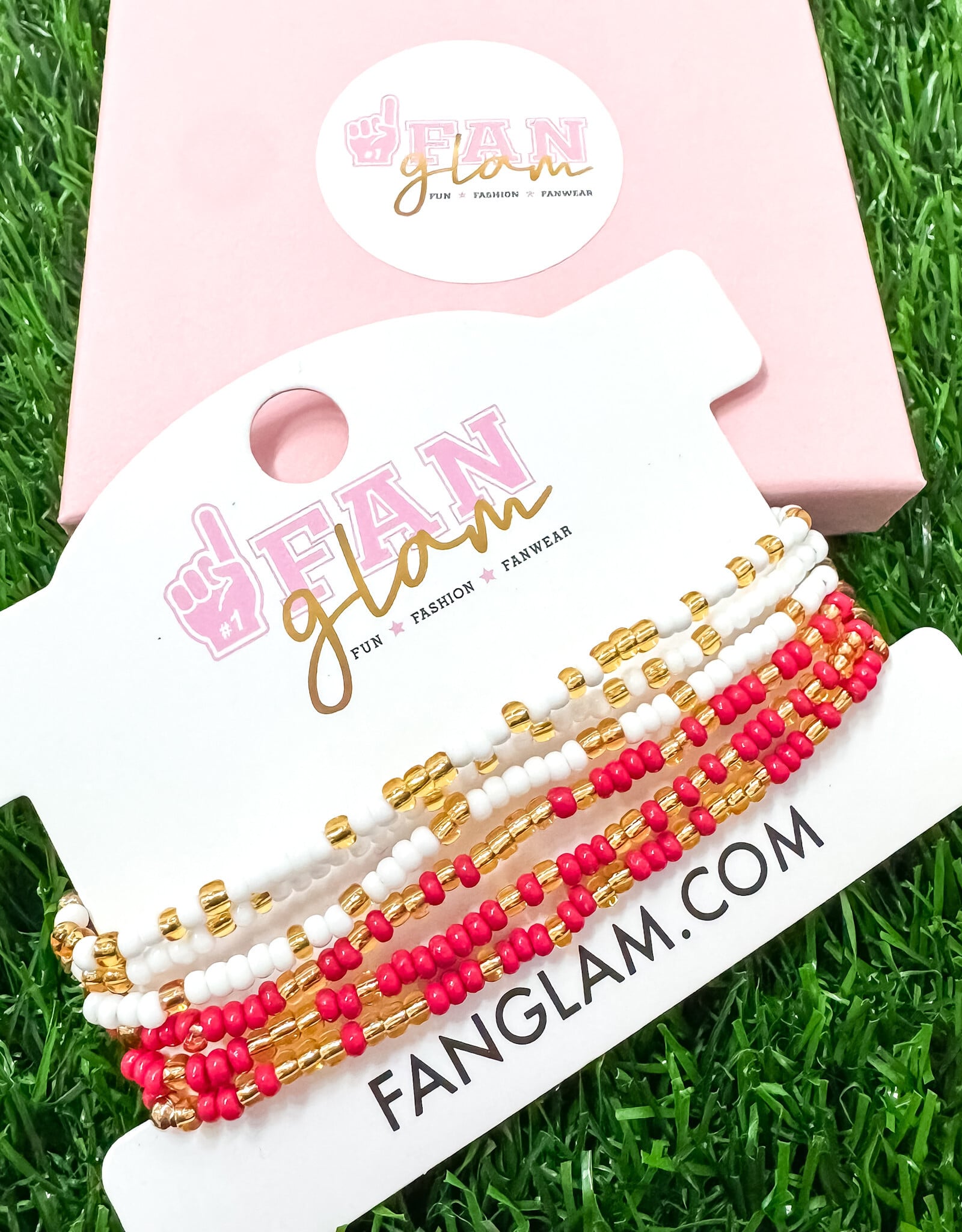 Fan Glam Fan Glam Stack of 6 Beaded Bracelets