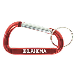 Neil Enterprises Crimson Oklahoma Carabiner Keychain