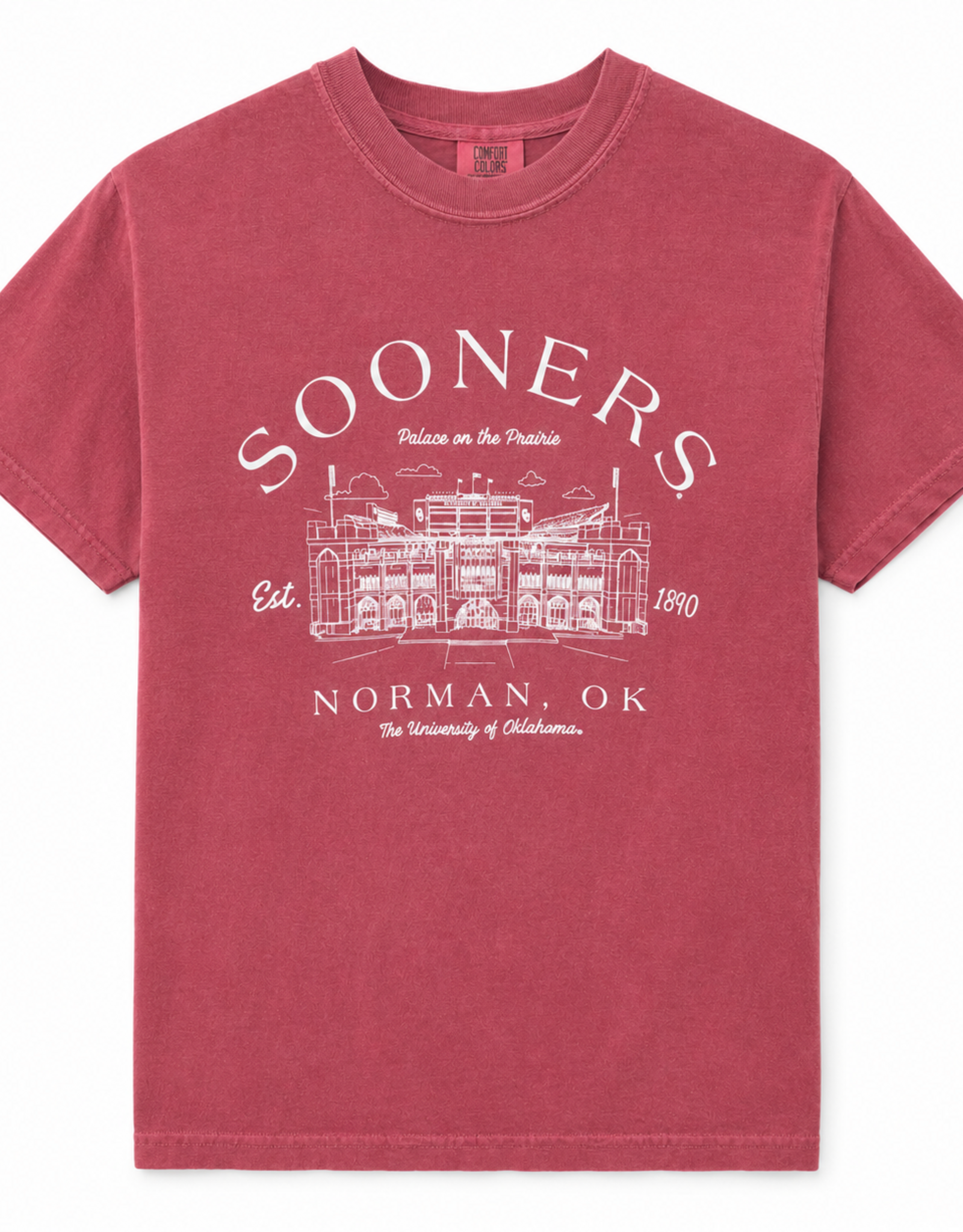 Comfort Colors Sooners Palace on the Prairie Tee