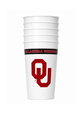 Spirit Products 22 oz. White OU Plastic Stadium Cups 5 Pack