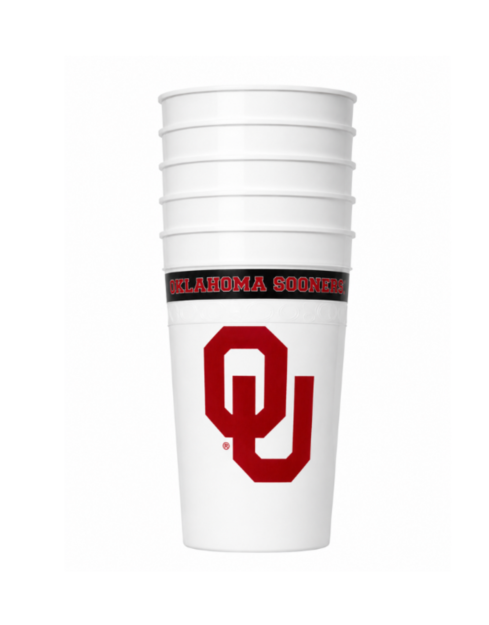 Spirit Products 22 oz. White OU Plastic Stadium Cups 5 Pack