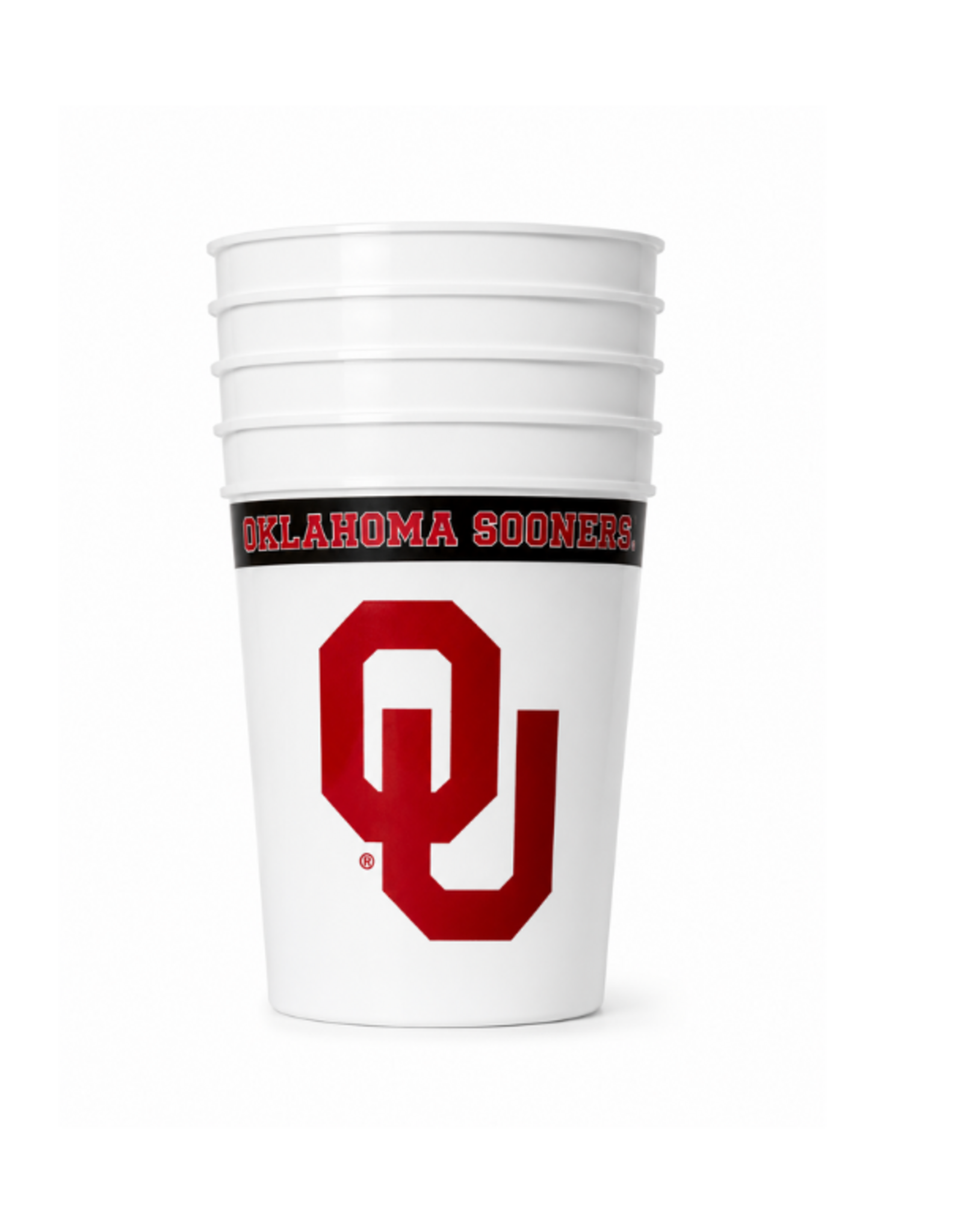 Spirit Products 16 oz. White OU Plastic Stadium Cups 5 Pack