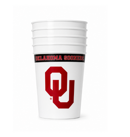 Spirit Products 16 oz. White OU Plastic Stadium Cups 5 Pack