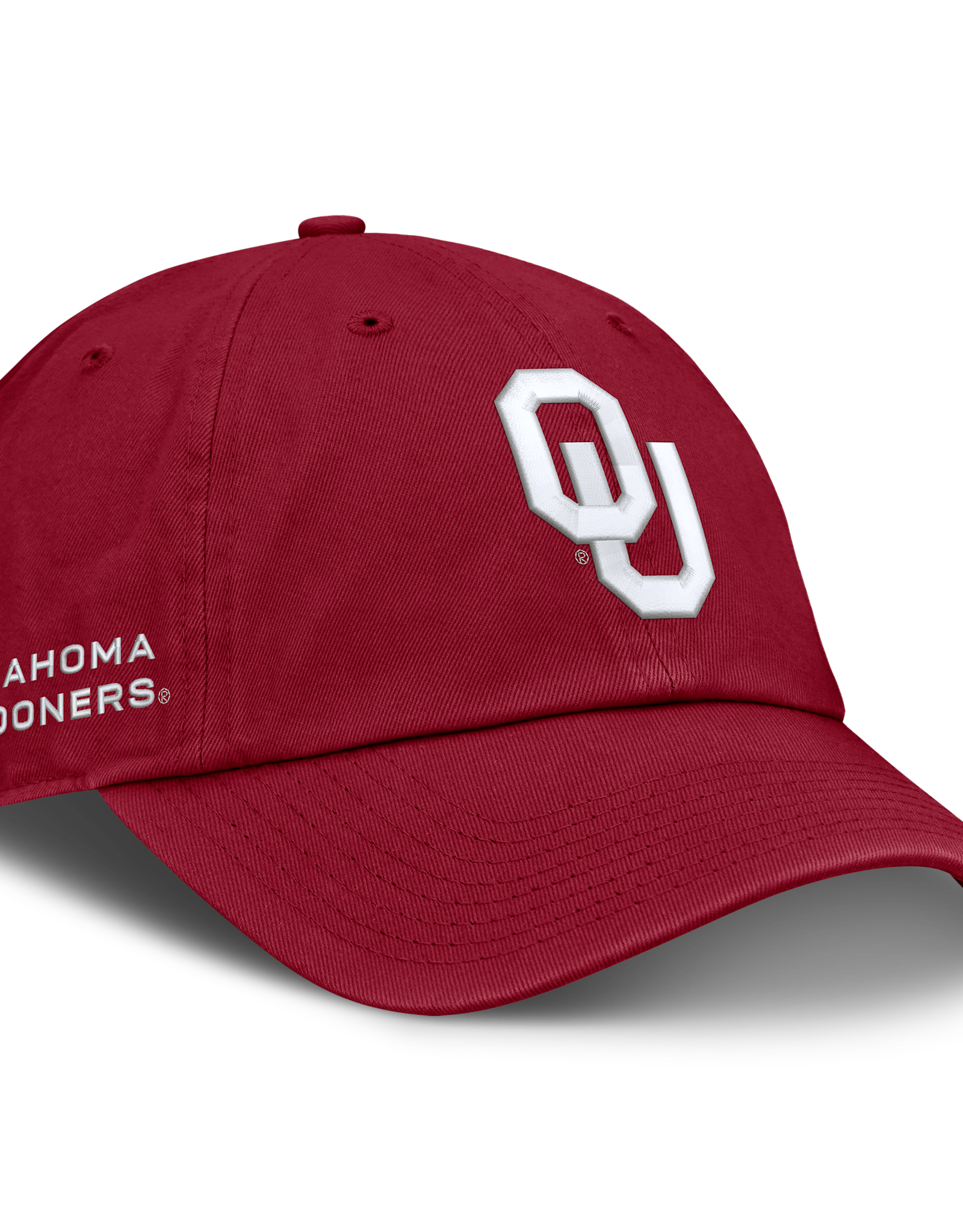 Jordan Jordan Crimson OU Oklahoma Sooners Side On-Field Unstructured Club Cap