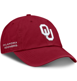 Jordan Jordan Crimson OU Oklahoma Sooners Side On-Field Unstructured Club Cap