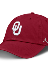 Jordan Jordan Crimson OU Oklahoma Sooners Side On-Field Unstructured Club Cap