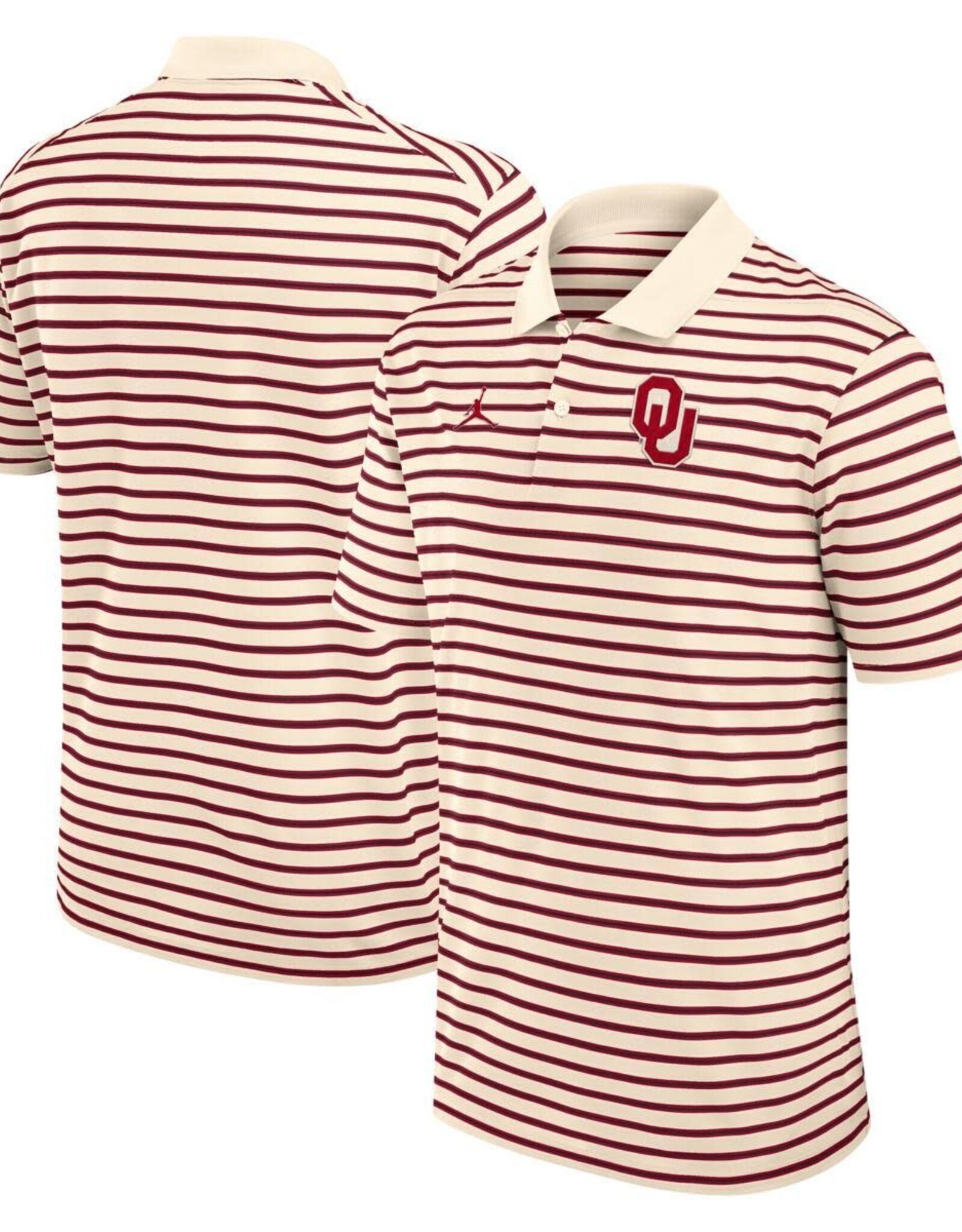 Jordan Men's Jordan OU Foundation Cream Striped Polo
