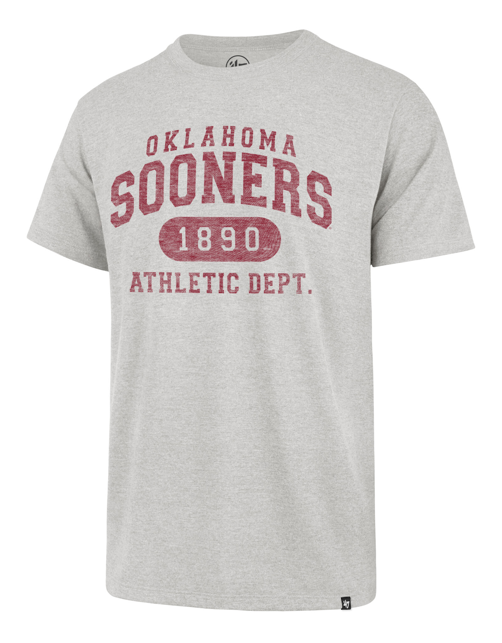 '47 Brand '47 Brand Men's Oklahoma Sooners Relay Gray Model Arch Franklin Tee