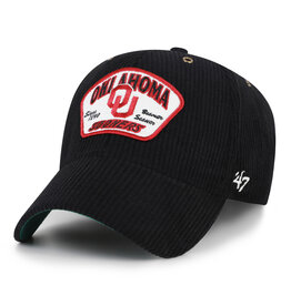 '47 Brand Oklahoma Sooners Black Accordia 47 MVP Corduroy Hat
