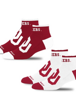 For Bare Feet OU Sooners Front and Center 2-Pack Socks (Size 10-13)