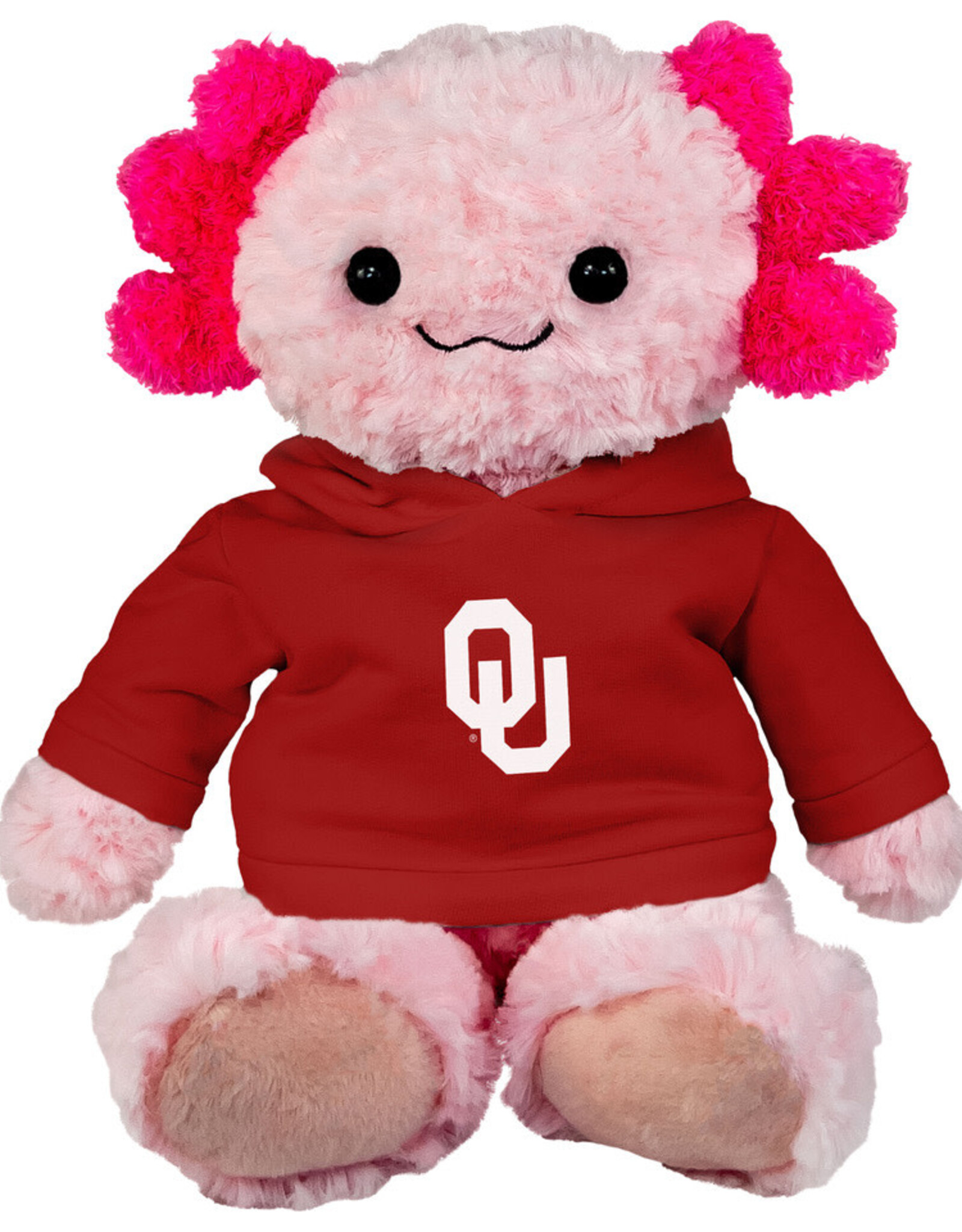 Mascot Factory Axolotl Cuddle Buddy with OU Hoodie