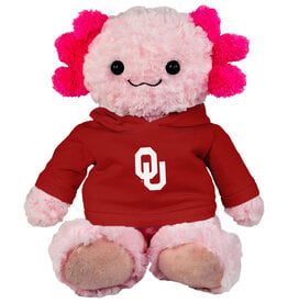 Mascot Factory Axolotl Cuddle Buddy with OU Hoodie