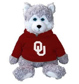 Mascot Factory Husky Cuddle Buddy with OU Hoodie