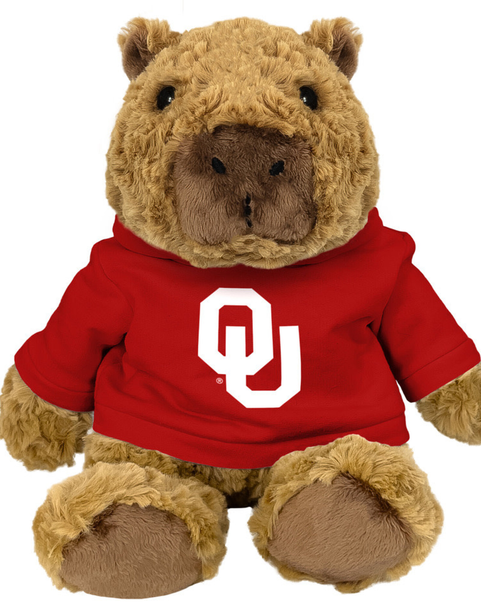 Mascot Factory Capybara Cuddle Buddy with OU Hoodie