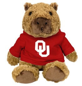 Mascot Factory Capybara Cuddle Buddy with OU Hoodie