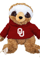 Mascot Factory Sloth Cuddle Buddy with OU Hoodie