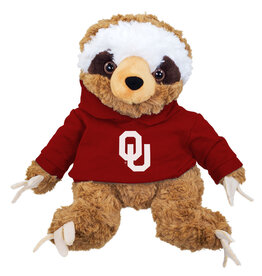 Mascot Factory Sloth Cuddle Buddy with OU Hoodie