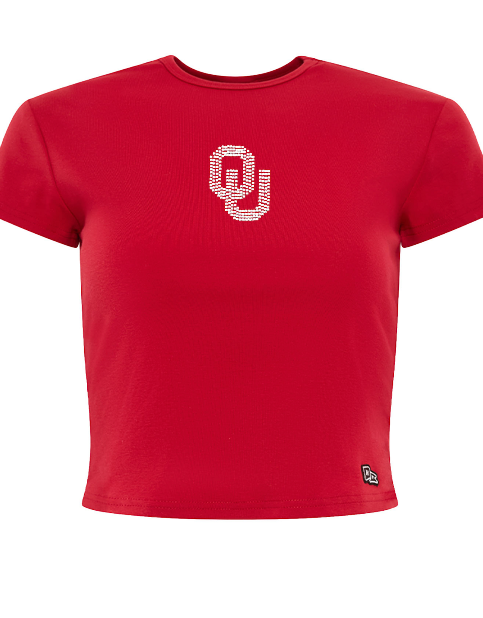 Hype & Vice Beaded OU Crimson Baby Tee