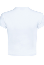 Hype & Vice Embroidered OU White Baby Tee