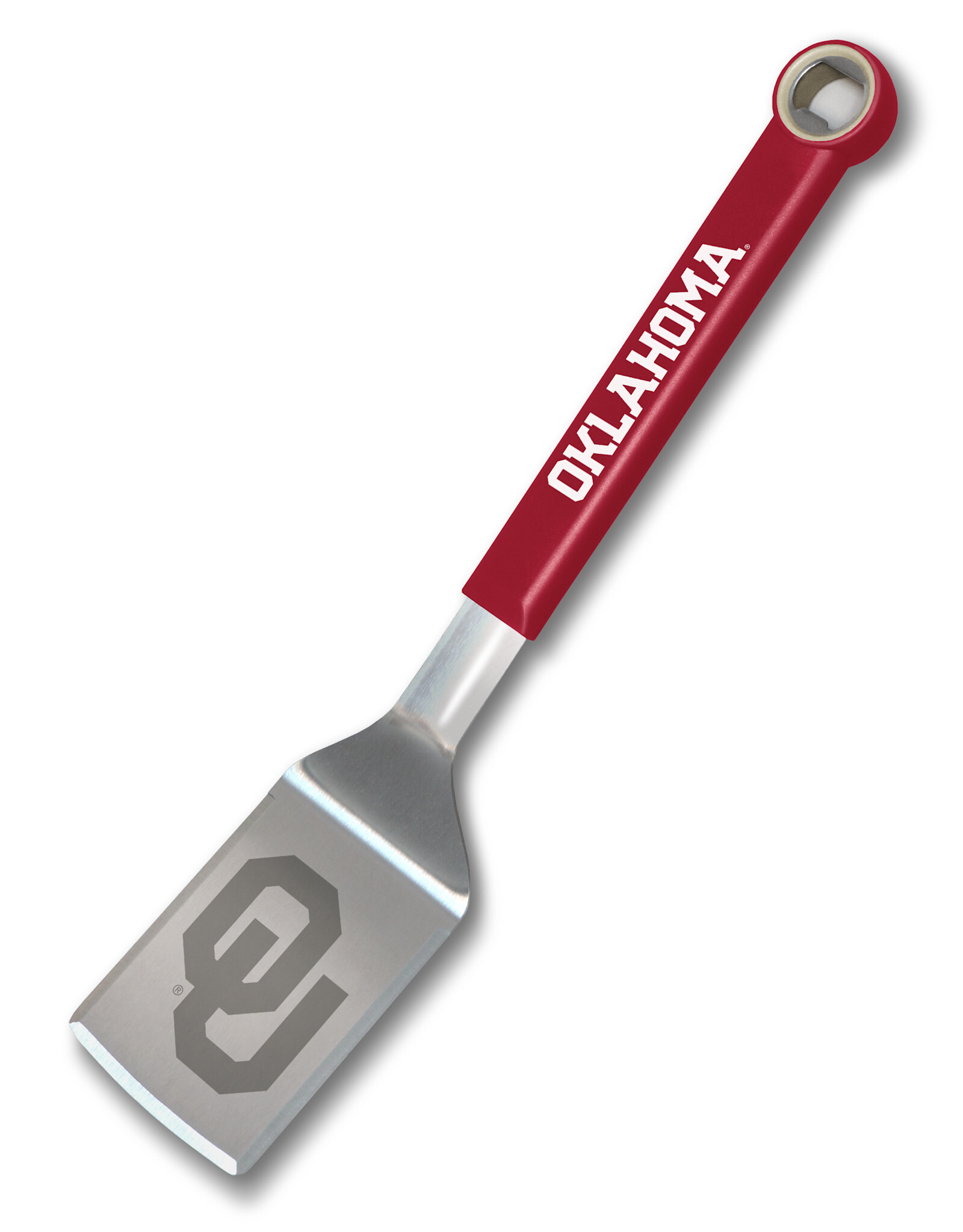 You The Fan OU Sooners Stainless Steel/Crimson  BBQ Spatula w/ Bottle Opener