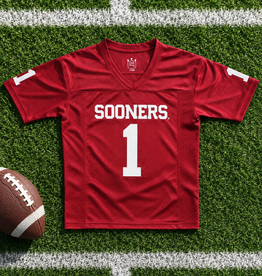 Little King Infant Crimson Sooners Twill Football Jersey