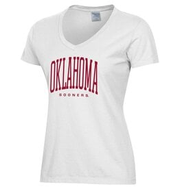 Comfort Wash Arch Oklahoma Women's Short-Sleeve V-Neck