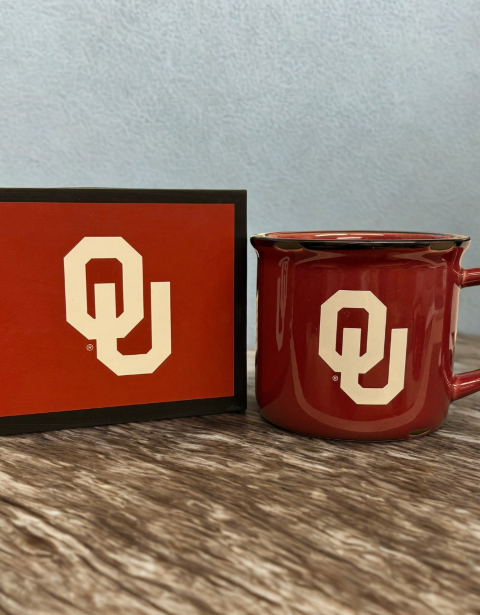 Evergreen OU Ceramic Rustic Camp Cup w/ Gift Box - 14oz