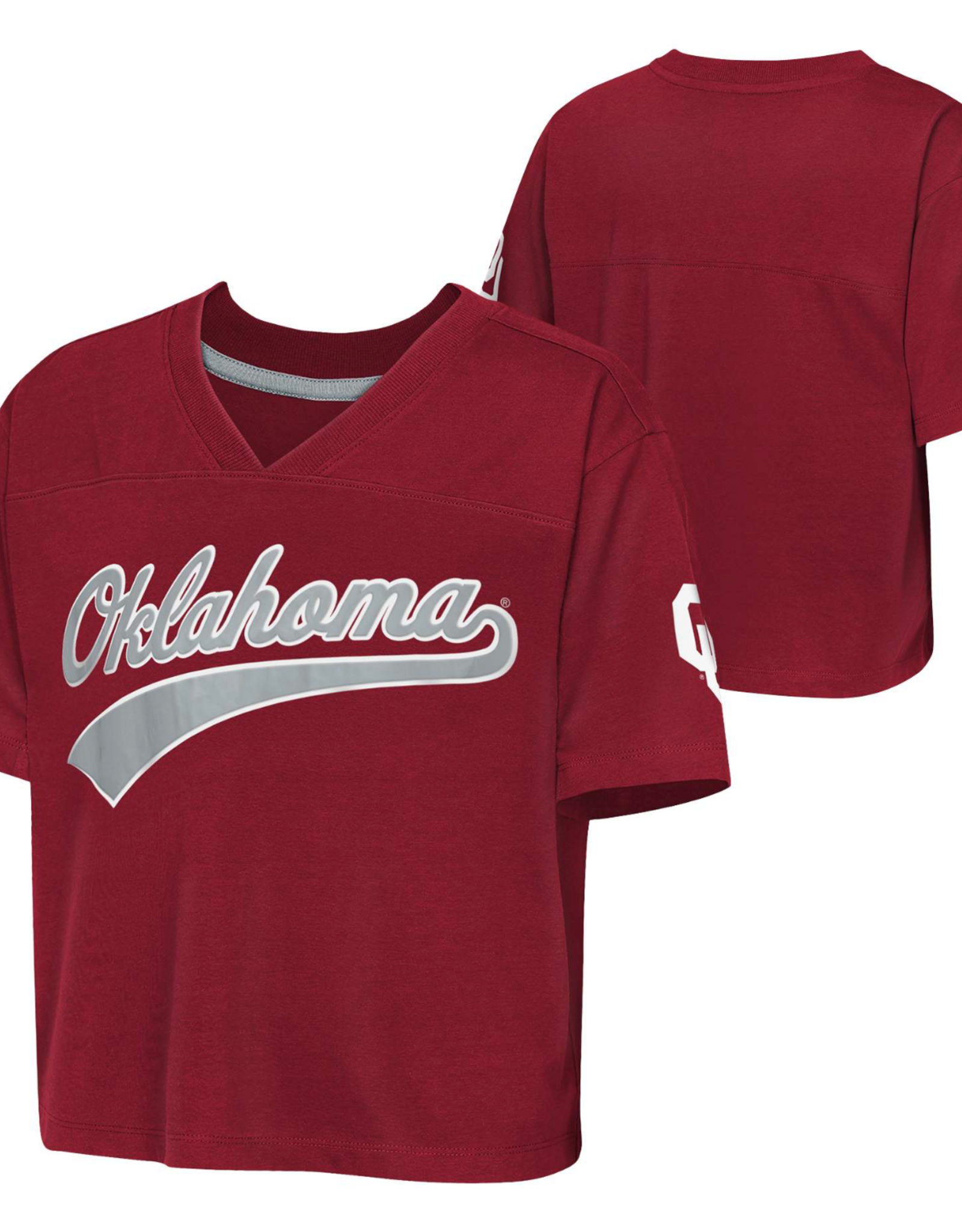 Outerstuff Youth Cropped Football Oklahoma Sports Top