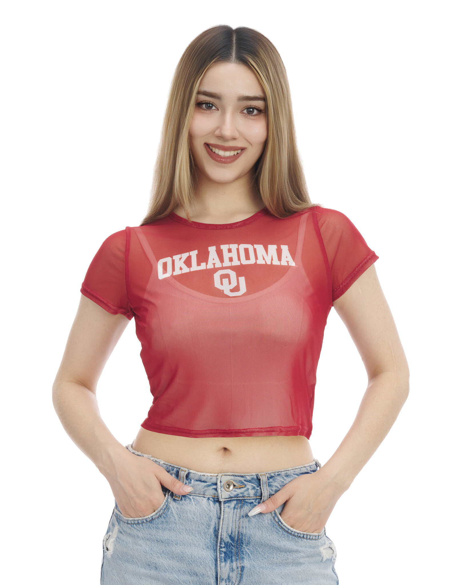 ZooZatz Women's OU Mesh Baby Tee