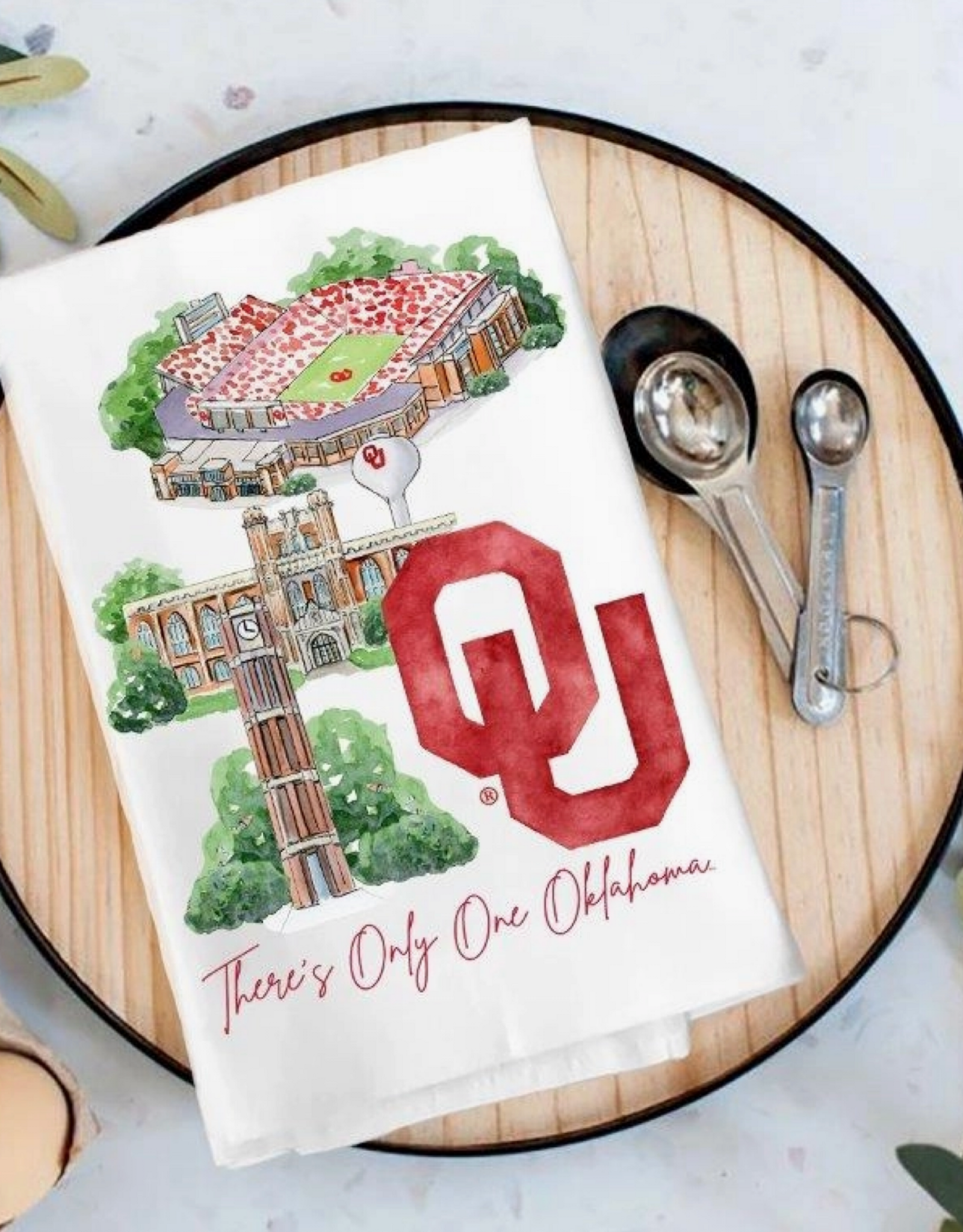 Valiant Gifts Oklahoma Landmark Tea Towel
