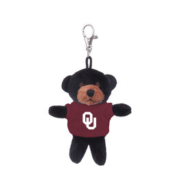 Jardine Black Bear With OU Tee Bag Charm