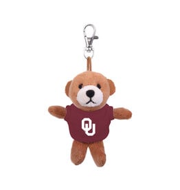 Jardine Mocha Bear With OU Tee Bag Charm