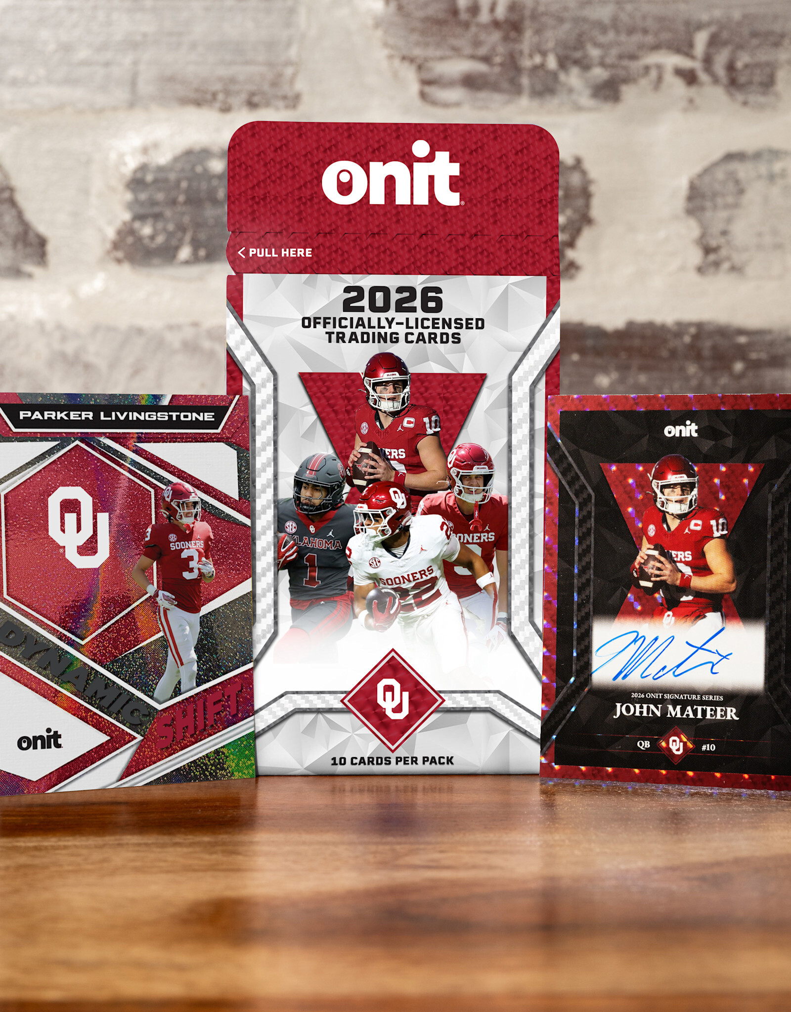 Onit onit Sooner Football Trading Cards (Single 10-card pack)
