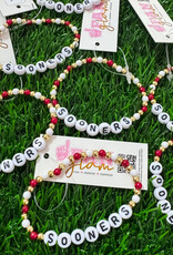 Fan Glam 6" Sooner Kids Bauble Bracelet