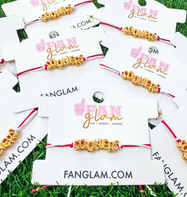 Fan Glam Sooners Cinch Tie Bracelet