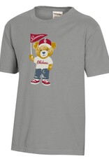 Comfort Wash Youth Oklahoma Fan Teddy Bear Granite Tee