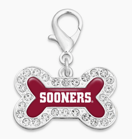 FTH Oklahoma Sooners Dog Bone Collar Charm