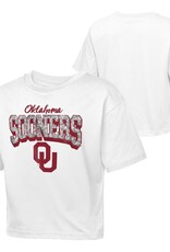 GEN2 Youth OU Sequin Cheer SS Boxy Tee