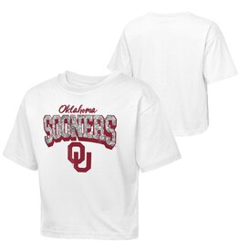 GEN2 Youth OU Sequin Cheer SS Boxy Tee