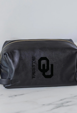 Evergreen OU Black Embossed Toiletry Bag